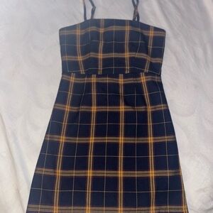 Forever 21 Blue and Tan Spaghetti Strap Sundress